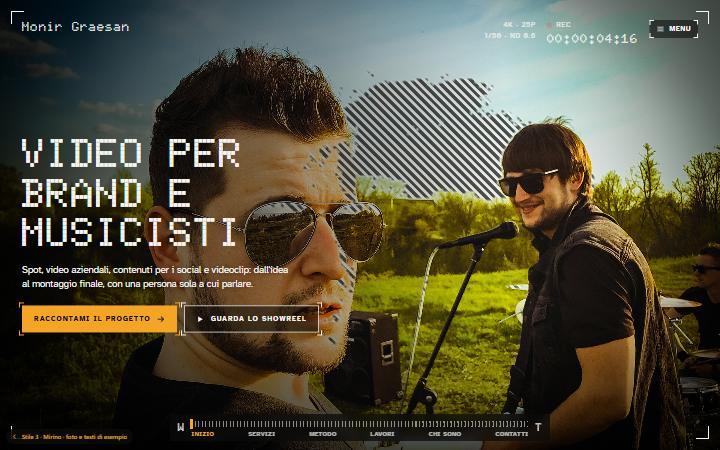 Prima schermata dello stile Mirino