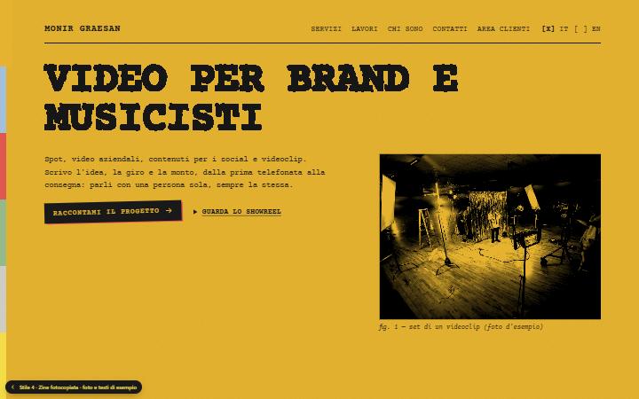 Prima schermata dello stile Zine fotocopiata